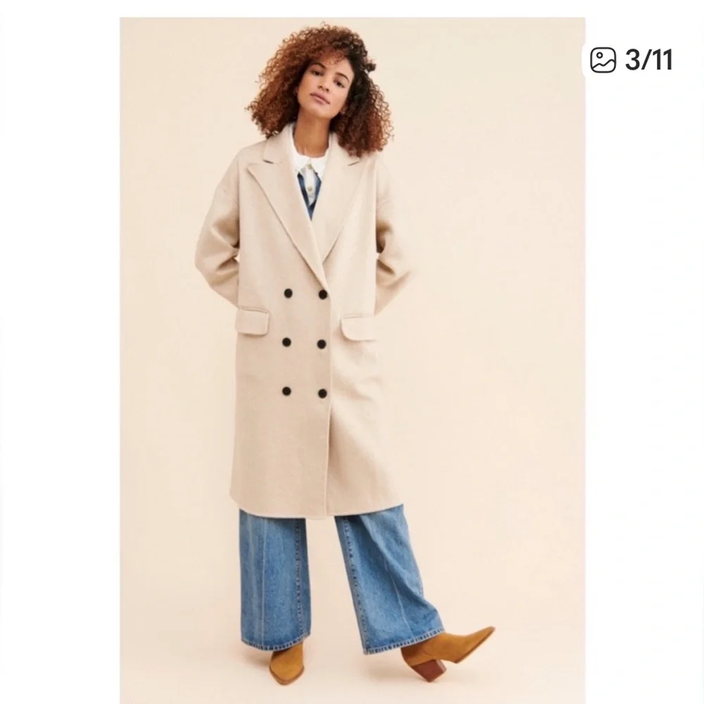 Free People Adore you wool blend coat XS NWT - Picture 2 of 16